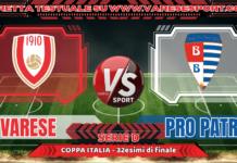 Varese – Pro Patria in diretta
