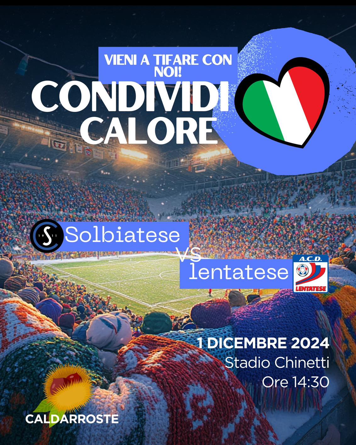La Solbiatese lancia l’iniziativa benefica “Condividi Calore”